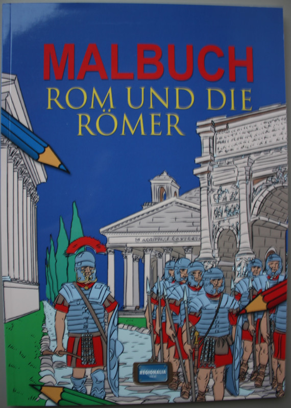 Der bucheinband vom Malbuch Rom und die Römer